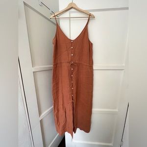 Bella Dahl rust linen dress